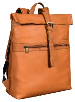 Produktbild von Benthill Rucksack aus Echt-Leder - Kurierrucksack Fahrradrucksack Trekkingrucksack - Damen Herren Leder-Rucksack