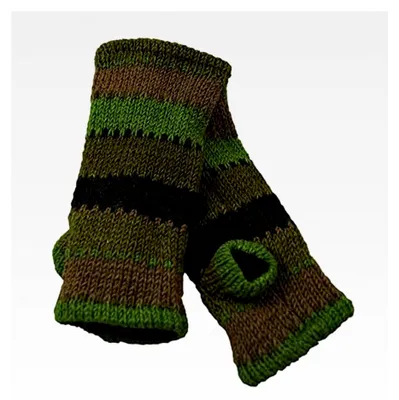 Produktbild von Handstulpen Pulswärmer gestrickt mit Fleecefutter