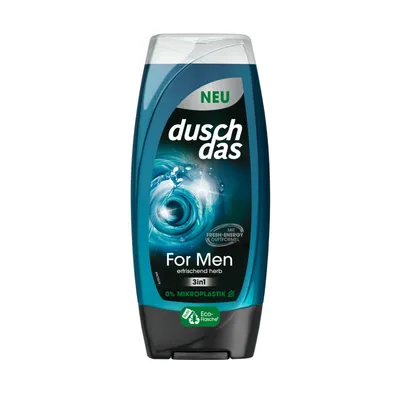 Produktbild von duschdas 3in1 Duschgel & Shampoo For Men 225 ml Flasche