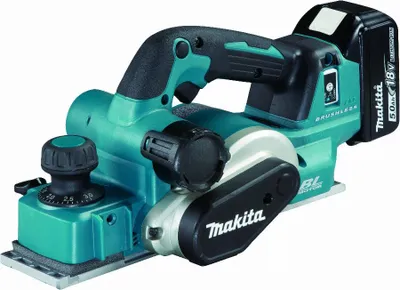 Image de Rabot Brushless 82mm 2x5Ah 18V LXT ® MAKITA DKP181RTJU en Coffret + puce AWS