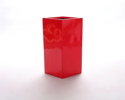 Produktbild von Elegant Einrichten | Pflanzkübel | Fiberglas | säule | 38x38x80cm | hochglanz rot