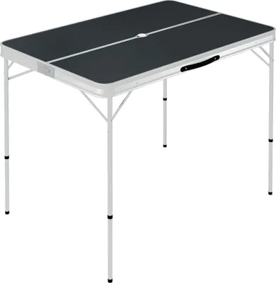 Produktbild von vidaXL Klappbarer Campingtisch mit 2 Sitzbänken Aluminium Grau