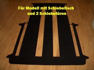 Produktbild von Teppich Fußmatte hinten passend für VW T5 T6 Multivan 2 Schiebetüren Schiebetisch
