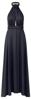 Produktbild von APART Fashion Damen Satin Abendkleid, Neckholder Kleid, rückenfreies Partykleid,