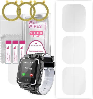 Produktbild von apgo 3 Stück Schutzfolie, klar, kompatibel mit LiveGo T10 kids 4g Smartwatch, Hydrogel Displayschutzfolie mit Positionierhilfe, Displayfolie, robust und kratzfest