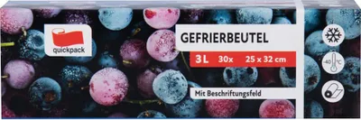Produktbild von QUICKPACK Gefrierbeutel 3l 30er 32x25cm