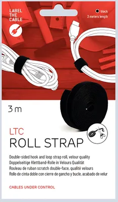 Produktbild von Label-the-cable LTC ROLL, Synthetisch, Schwarz, 3000 mm, 16 mm, 3 mm, 1 Stück(e)