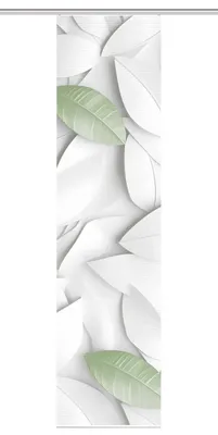 Produktbild von HOME in green LISON Schiebegardine recyceltes Polyester, 245x60 cm, Blättermotiv