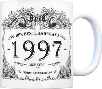 Produktbild von 1997 der beste Jahrgang Kaffeebecher Tasse Kaffeetasse Geburtsjahr Geburtstag