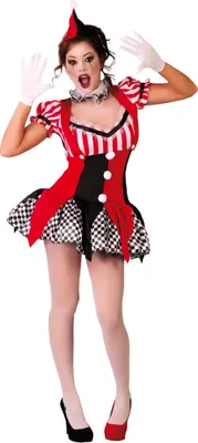 Produktbild von y kurzes Clown Kostüm für Damen Gr. S - M, Größe:S