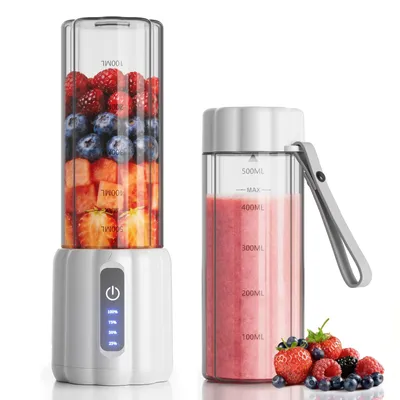 Mini Standmixer, Smoothie-Maker to go, 500 ml, 22.000 U/min, 6 Edelstahlklingen