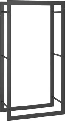 Produktbild von Brennholzregal Mattschwarz 50x28x94 cm Stahl