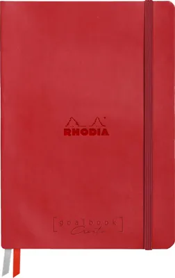 Produktbild von Rhodia Goalbook Creation A5 Umschlag, 50 Bl weiß blanko 200g, Mohnrot 194160C