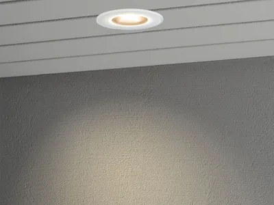 Produktbild von Konstsmide Deckeneinbaustrahler LED vertieft weiss, 3000K, 540lm, 1x6W, 240V, Glas, 7875-250