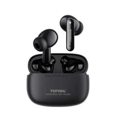 Obrázok produktu pre Tonsil T50BT Bluetooth 5.3 IPX5 čierne bezdrôtové slúchadlá do uší