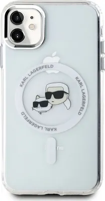 Immagine prodotto di Karl Lagerfeld, custodia IML compatibile MagSafe per iPhone 11 K & CH design, trasparente
