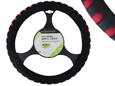 Zdjęcie produktu dla Pokrowiec na kierownicę piankowy 37-39 cm "M", czarny/czerwony