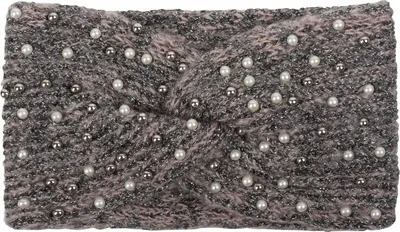 Image de styleBREAKER Bandeau femme en tricot avec perles, fil métallique et nœud torsadé, bandeau chaud pour l'hiver, headband 04026029