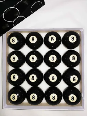 Image de Pool Billard Boule Unique Noir 8 Standard Table, 57,2mm, Carton Avec 16 Pièce