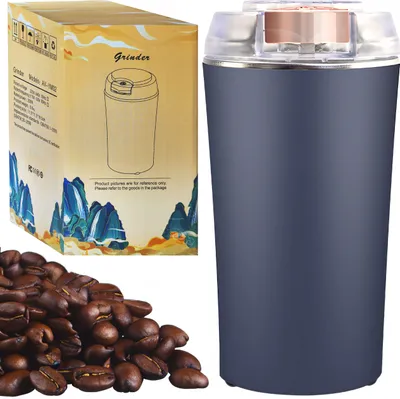 Produktbild von Elektrische Kaffeemühle, Kaffeemühle mit Edelstahl Schlagmesser, Keramikmahlwerk Unterwegs Einstellbarer Grobheit, Edelstahlschlagmesser Retoo