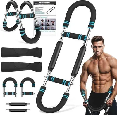 Productafbeelding van Verstelbare U-vormige borstrainer, compact trainingsapparaat voor borst, armen en schouders - Ideaal voor thuis, kantoor en onderweg