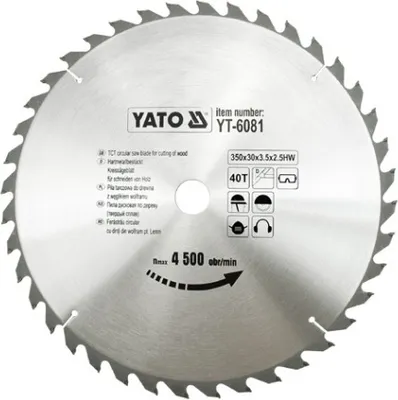 Obrázek produktu pro Yato YT-6081, Plast, Dřevo, 35 cm, 3 cm, S karbidem wolframu (TCT), 2,5 mm, 4500 ot/min