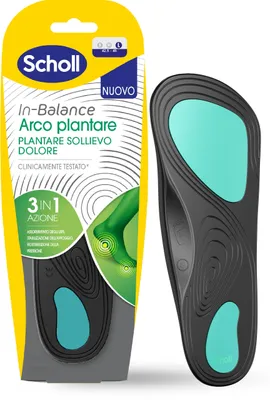 Produktbild von Scholl In-Balance Arch, schmerzlinderndes Fußbett, orthopädische Flachfußsohlen,