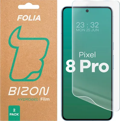 Produktbild von Bizon Glass Hydrogel Displayschutzfolie für Pixel 8 Pro, 2 Stück