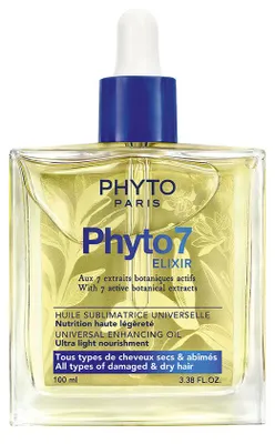 Obrázek produktu pro Phyto 7 Elixir Universal Enhancing Oil olej pro suché a poškozené vlasy 100 ml