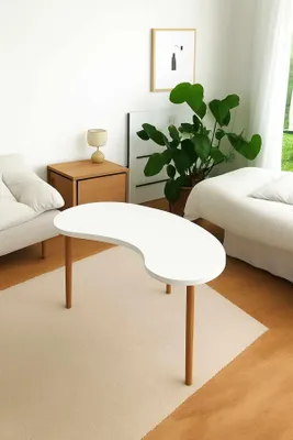 Produktbild von Skye Decor, Hochwertiger Nesting Tisch (3 Teile) - Saphir Eiche, 100 cm, Weiß