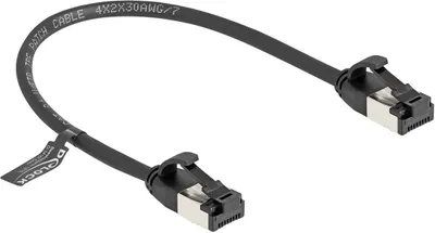 Produktbild von Delock - Netzwerkkabel - RJ-45 (M) zu RJ-45 (M) - 25 cm - U/FTP - CAT 8.1 - ohne Haken - Schwarz