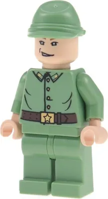 Produktbild von 1x Lego Minifigur Indiana Jones Russische Wache 1 grün Mütze 7626 7627 iaj013