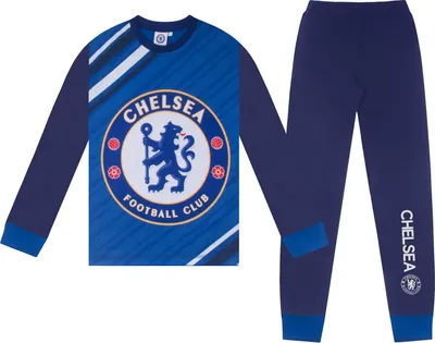 Image de Chelsea FC - Pyjama avec pantalon long pour garçon GF1093 (116) (Bleu roi)