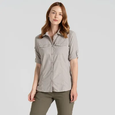 Immagine prodotto di Craghoppers NosiLife Adventure - camicia a maniche lunghe da donna, taglia:40, colore:Soft Mushroom