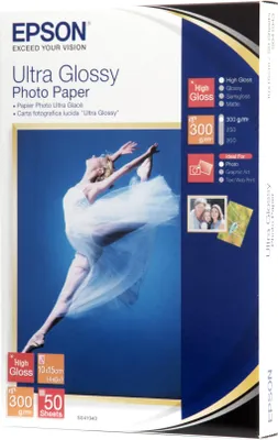 Produktbild von Epson Ultra Glossy Photo Paper - 10x15cm - 50 Blätter, Ultra Glanz, 300 g/m², 10x15 cm, Prospekt, Kalender, Cards and gift wraps, Daily use, Masks and party, Office printing, Photo..., 50 Blätter, - Expression Premium XP-900 - Expression Premium XP-830 - Expression Premium XP-820 - Expression...