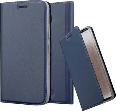 Produktbild von Cadorabo Handyhülle für Motorola MOTO C Schutz Hülle in Blau Cover Etui Book Case Booklet