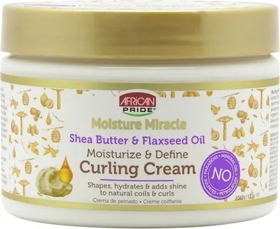 Zdjęcie produktu dla African Pride Krem do loków z masłem shea i olejem lnianym 340g