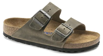 Produktbild von Birkenstock Arizona Soft Footbed Oiled Leather Narrow Faded Khaki (1019377) 35