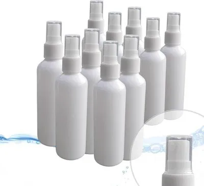 Obrázek produktu pro Bílé 100ml rozprašovače s víčkem pro domácnost a zahradu, s pumpičkou