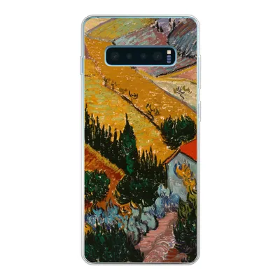Produktbild von MuchoWow® Handyhülle Schutzhülle Hülle für Samsung Galaxy S10 Lite Landschaft mit einem Haus und einem Ackerbauern - Vincent van Gogh Silikon Softcase Handy Hülle - Schutz