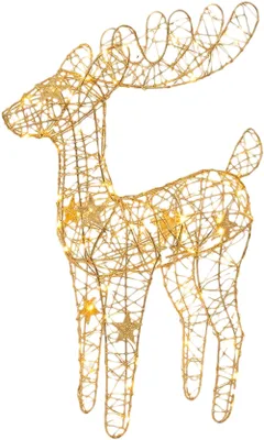 Imagen del producto de Ciervo decorativo MagicHome Navidad, 75 LED, blanco cálido, 50 cm, 3xAA