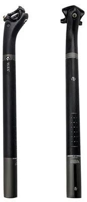 Productafbeelding van Carbon zadelpen, 27,2 mm diameter, 25 mm offset, 400 mm lengte, geschikt voor mountainbikes