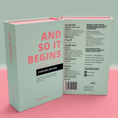 Produktbild von Wimpern Set 5 Paar natürlich 7–13 mm – künstliche Wimpern mit Kleber schwarz, Remover & Applikator – GirlGotLashes® And So It Begins Everyday Edition