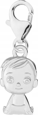 Productafbeelding van Zilveren hanger met afbeelding van een jongen, familie, jongen. Zilver 925