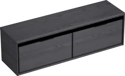 Produktbild von Sanox Waschtischunterschrank Loft BxHxT 160,2 x 48,6 x 45 cm Frontfarbe black oak mit Waschtischplatte