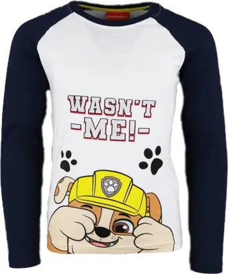 Produktbild von Paw Patrol Chase Marshall Rubble Kinder langarm Shirt – Schwarz / 104