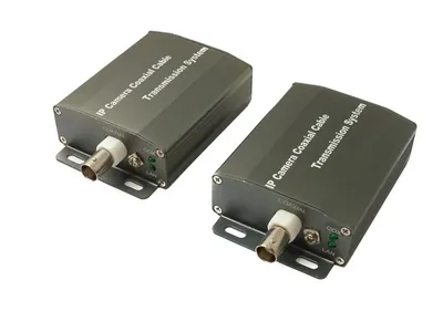 Produktbild von UTP IP Transceiver Set LAN RJ45 zu BNC Koaxialkabel in Schwarz