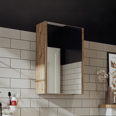 Produktbild von Roomart PUNTO Badmöbel Spiegelschrank 40 cm breit, Eiche