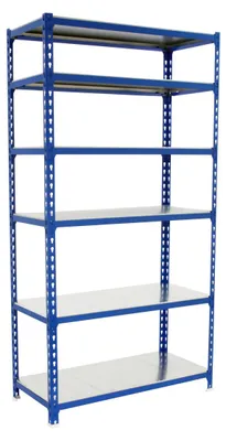 Produktbild von PROREGAL Schwerlastregal GIANT METAL SHARK | HxBxT 250x110x40cm | Fachlast 200kg | Blau