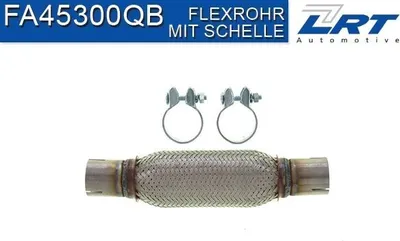 Produktbild von LRT FA45300QB Flexrohr Abgasanlage Auspuffrohr für VW POLO (9N) Lupo (6X1, 6E1) POLO (6N2) für OPEL Astra G CC (T98) Zafira A (T98)